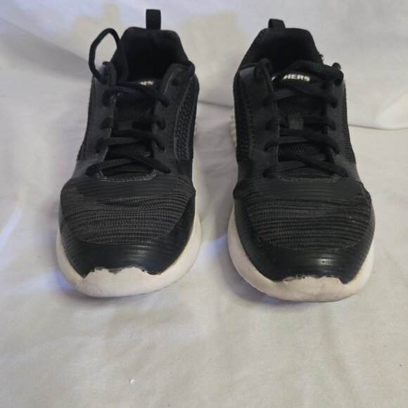 Skechers Women's Black/White Memory Foam Shoes 5M - Picture 3 of 7